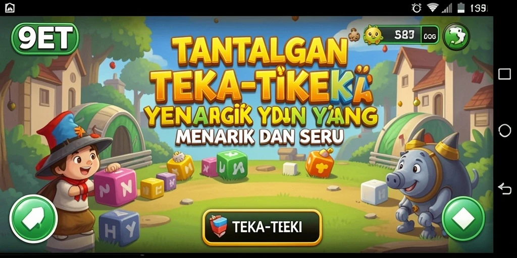 Tampilan antarmuka menarik dari game Teka-Teki 9ET.