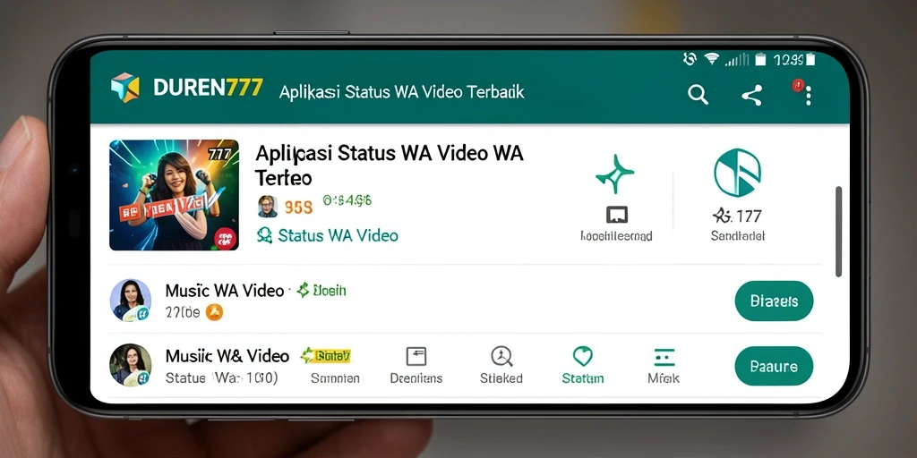 Tampilan antarmuka DUREN777 yang memudahkan pengunduhan video.