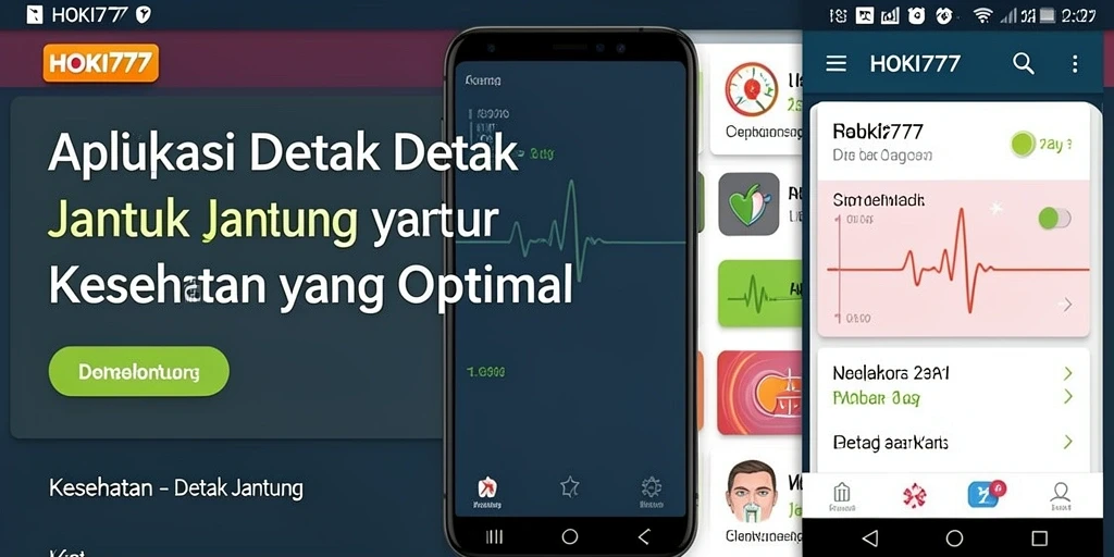 Tampilan antarmuka HOKI777 untuk pemantauan Detak Jantung.