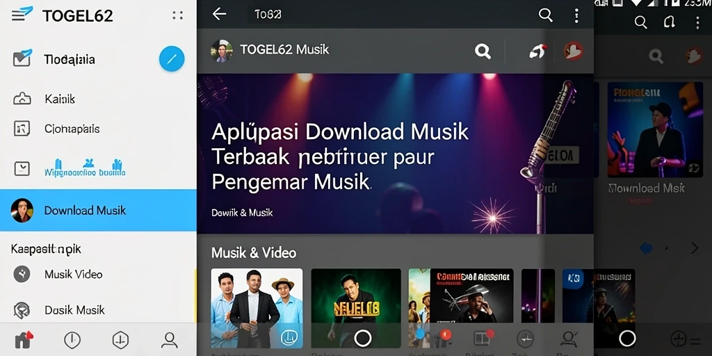 Antarmuka aplikasi TOGEL62 untuk Download Musik yang mudah digunakan.